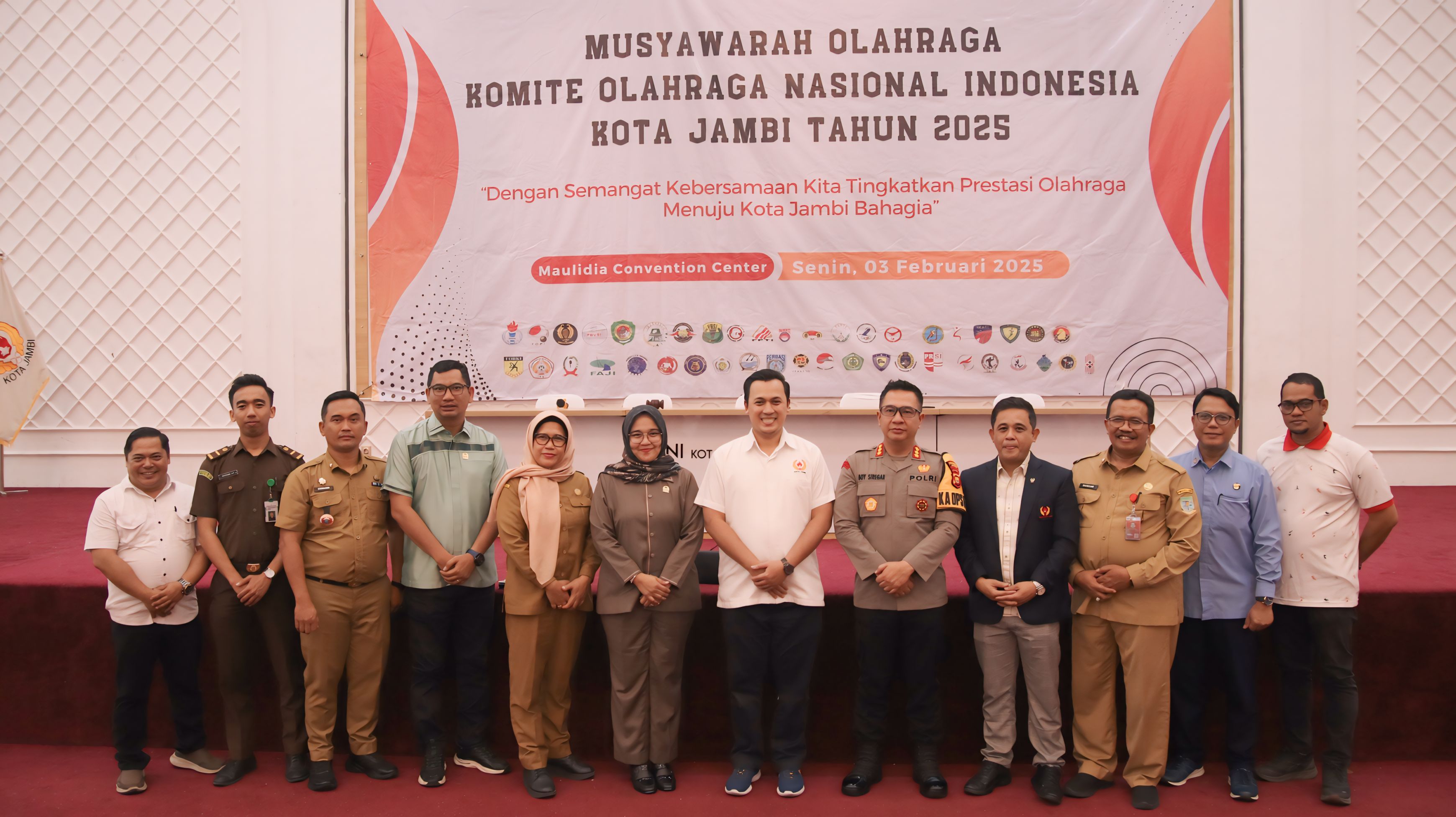 Hadiri Musyawarah Koni Tahun 2025, Kapolresta; Mari Bersama Kita Dukung Olahraga di Kota Jambi.