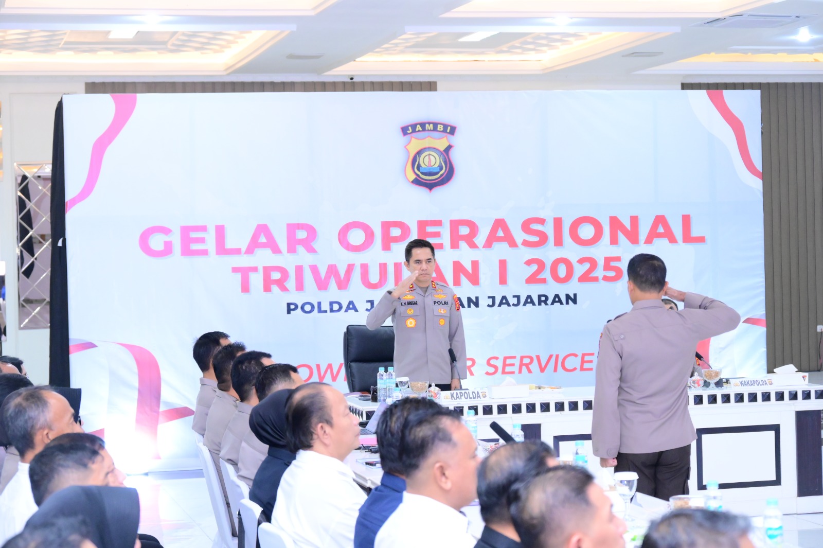 Gelar operasional Go triwulan tahun 2025 Polda Jambi dipimpin Kapolda Jambi Irjen pol.Krisno .H .Siregar .